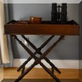 F19. Cross legged folding bar tray table. 